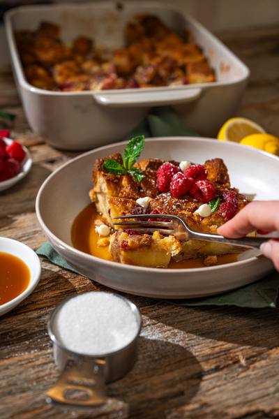 Raspberry White Chocolate Bread Pudding4