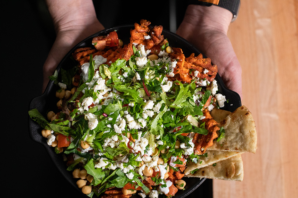 Loaded Mediterranean Street Cart Fries