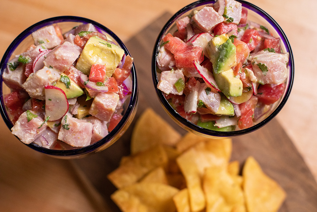 Ahi Tuna Watermelon Avocado Ceviche