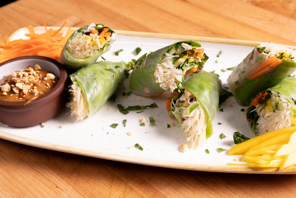 Mango Summer Rolls with Peanut Dipping Sauce