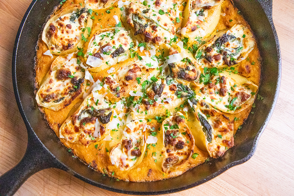 Butternut Squash and Sausage Stuffed Shells