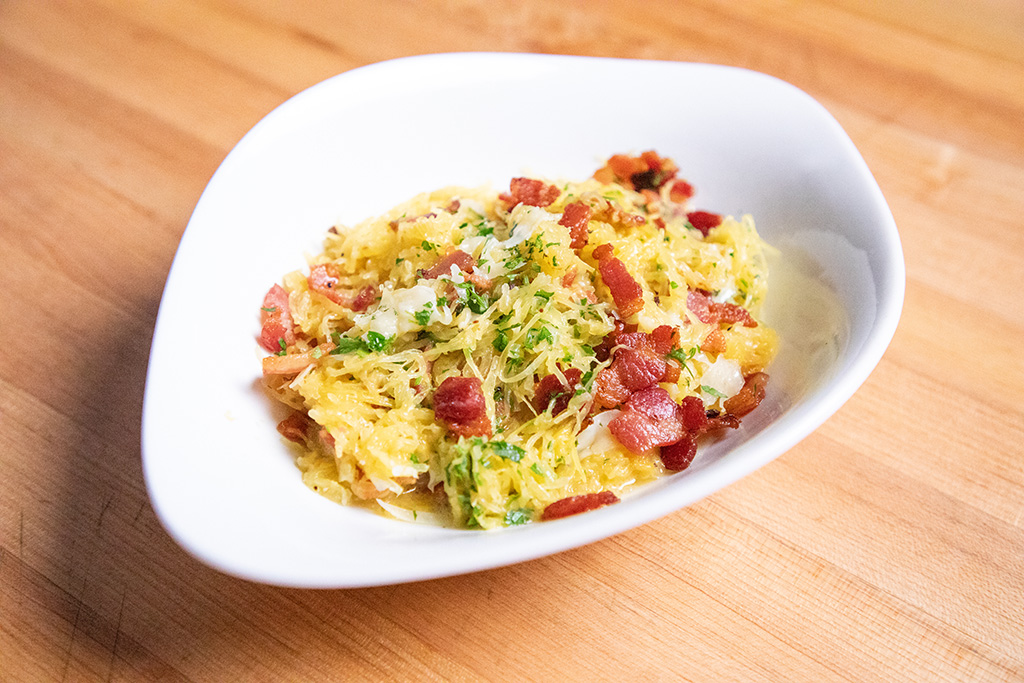 Bacon Parmesan Spaghetti Squash