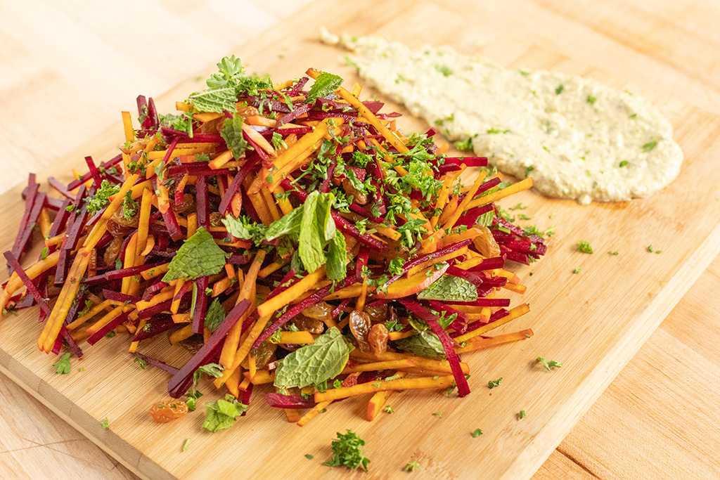 Beet Slaw with Pistachio Butter