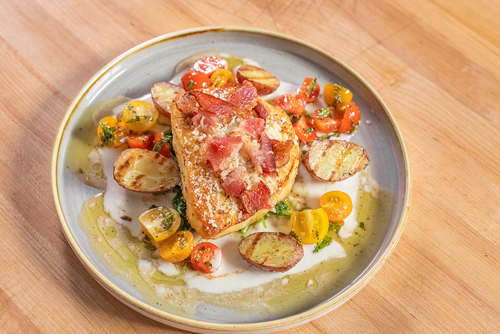 Parmesan Bacon Crusted Chilean Sea Bass 