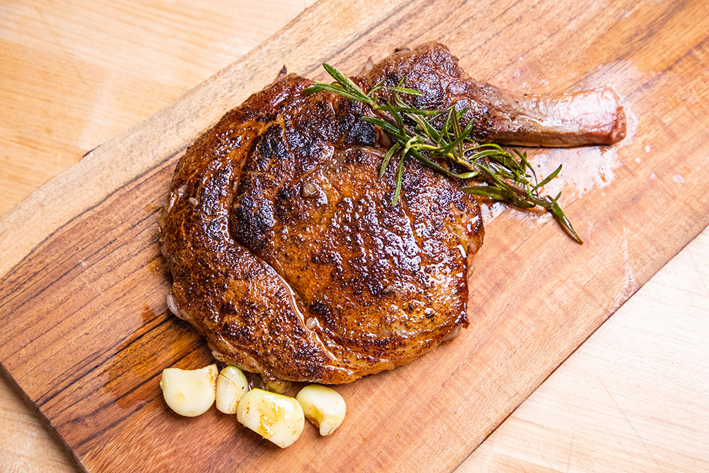 Bourbon Glazed Cowboy Steak