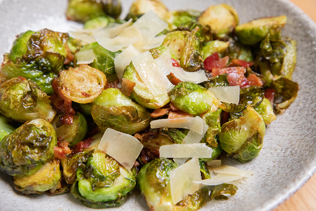 Flash Fried Maple Brussel Sprouts 