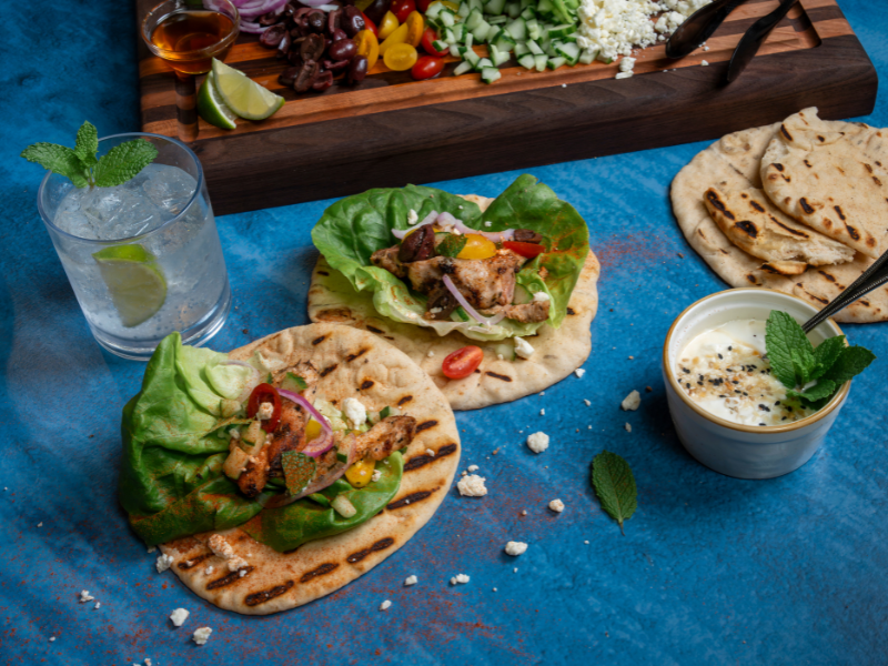 Greek Chicken Lettuce Wrap Board5