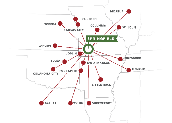 SGC Foodservice Distribution Map
