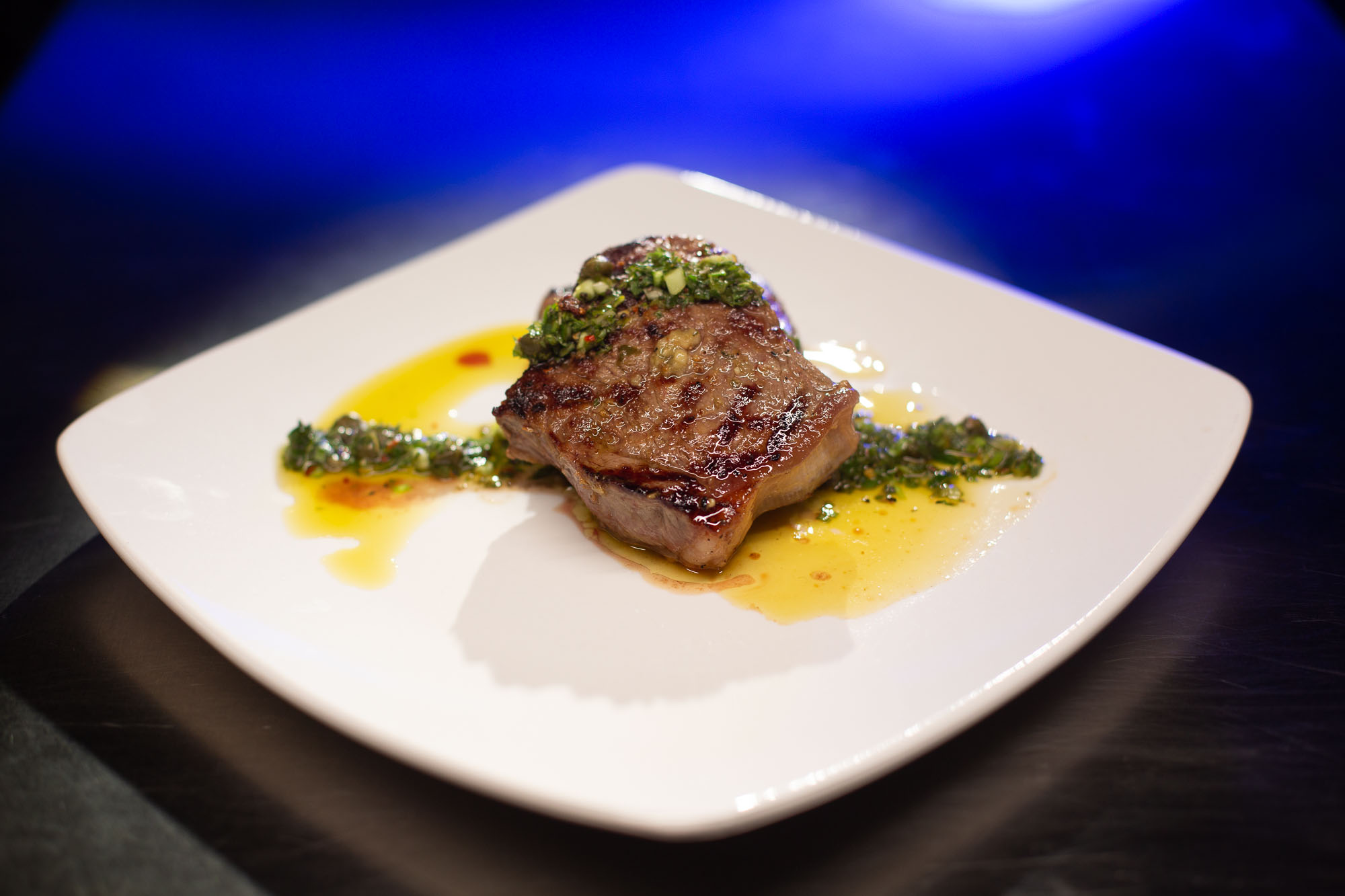 Manhattan Strip with Italian Salsa Verde