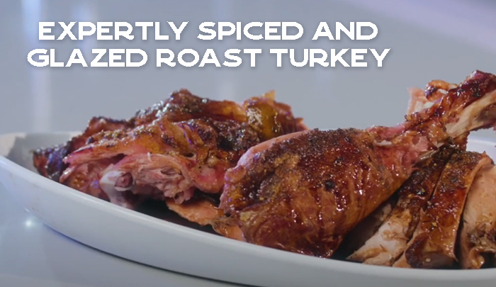 Expertly Spiced and Glazed Roast Turkey