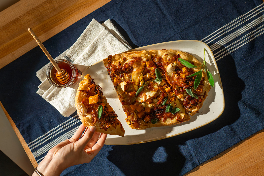 Sweet Heat Roasted Butternut Squash and Apple Flatbread