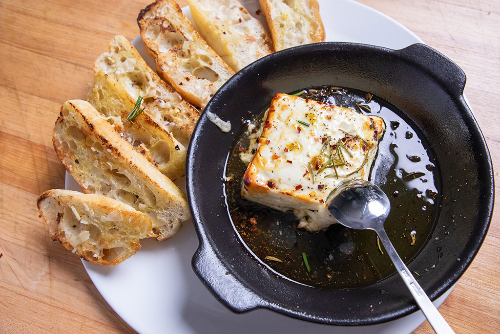 Baked Feta with Honey Dip