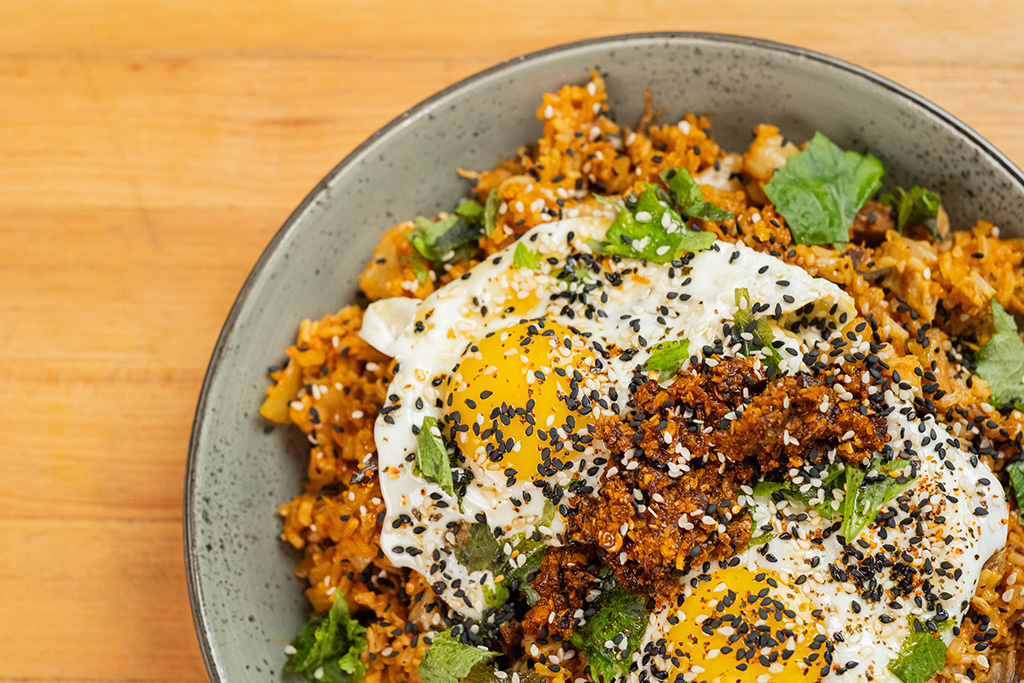 Gochujang BBQ Pork and Kimchi Fried Rice