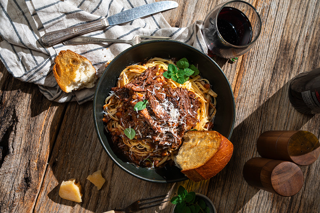 Fettuccine Pasta and Short Rib Ragu 