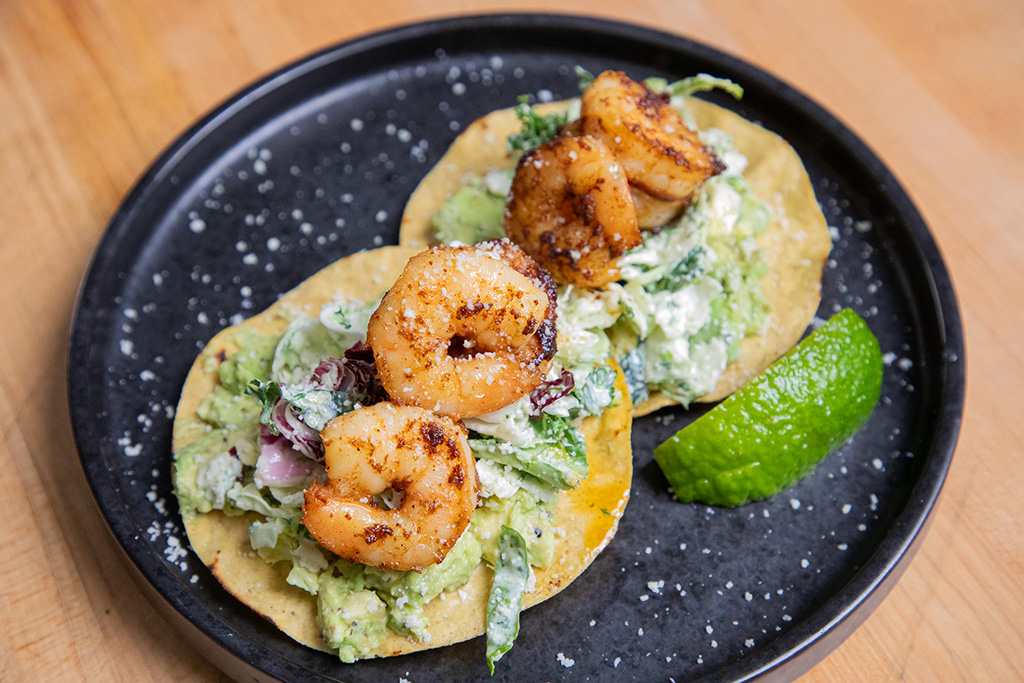 Spicy Shrimp Tostada
