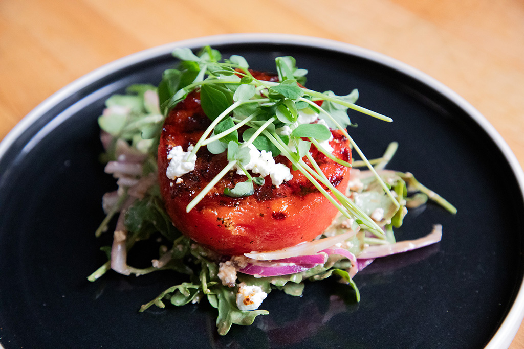 Grilled Watermelon and Goat Cheese Salad 